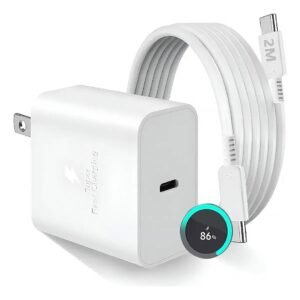 45w Cargador Super Carga Tipo C Con Cable De 2 Metros 5a